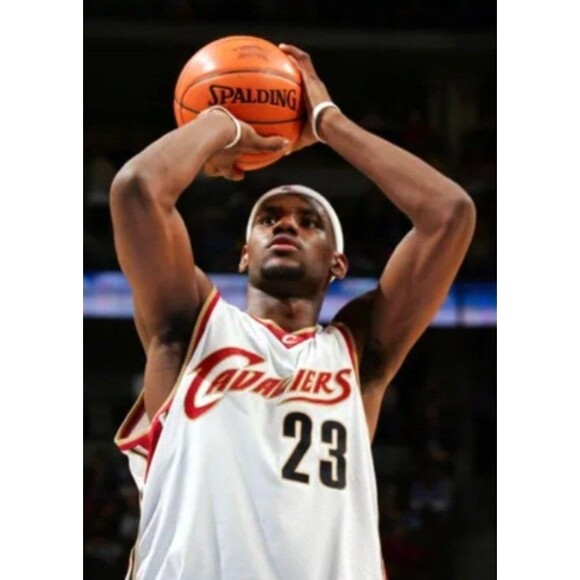 LeBron James (Mitchell/Ness)-(Cavs)-(Jersey)-(White)-(New Condition)-(XL)-$100 - Picture 4 of 11